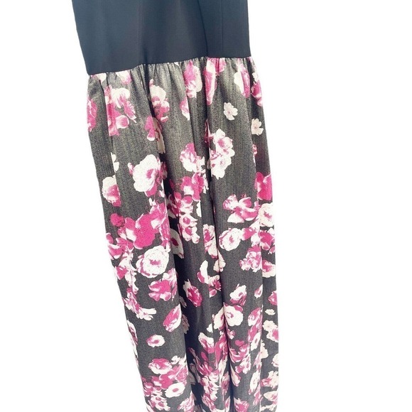 Adrianna Papell Halter Multi Floral Print Skirt Long Party Dress Womens 12 NWT - Picture 3 of 8